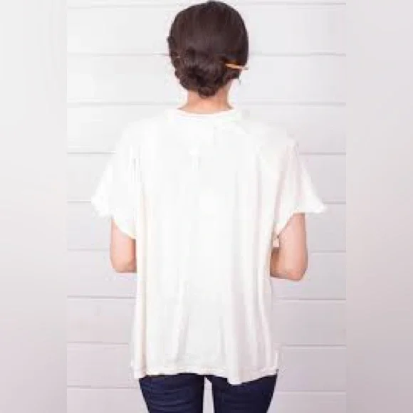 Free People BF Tee in the color Gardenia.  New with tags. - Picture 5 of 10